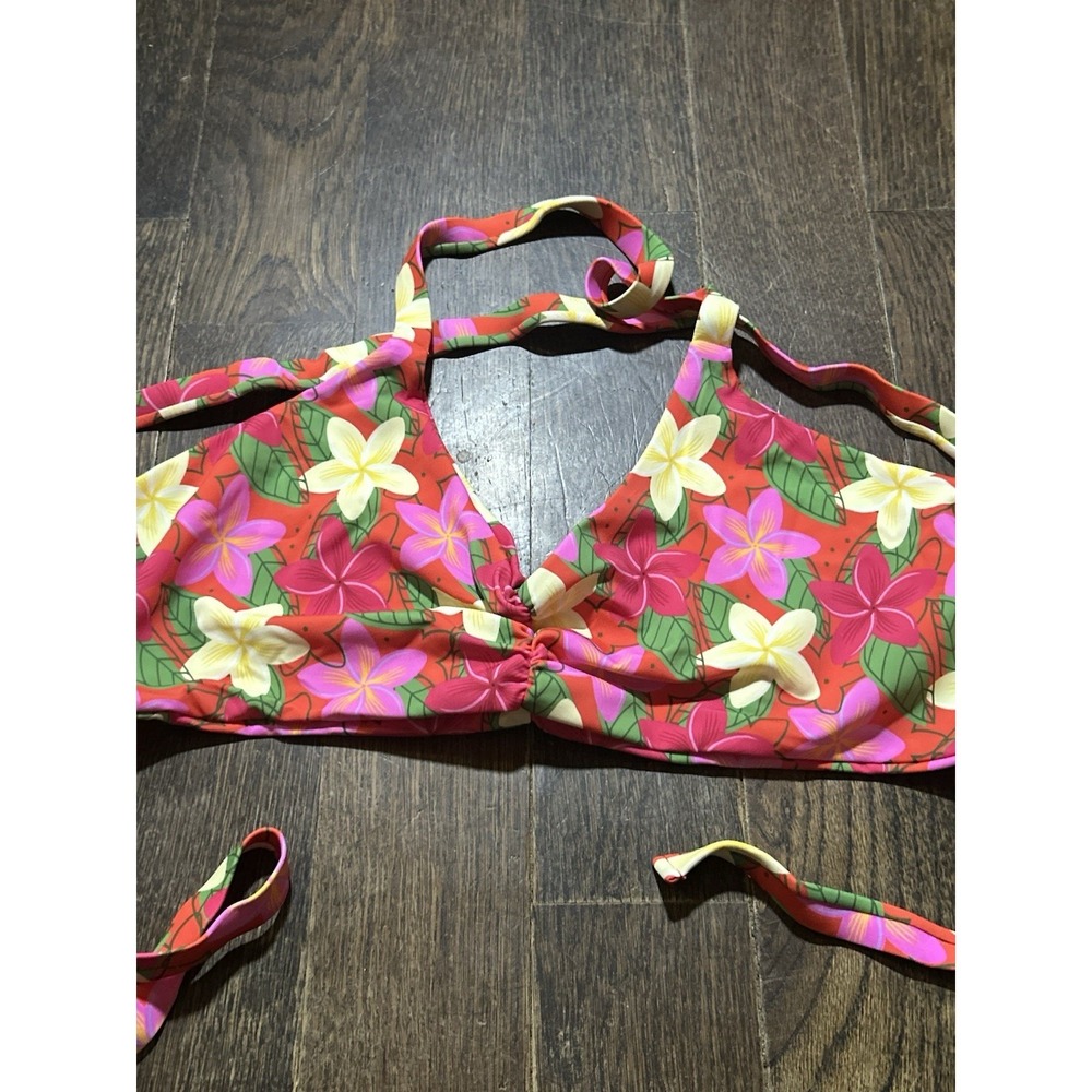 Fused Hawaii Kohanaiki Bikini Top Sz XL Floral Hawaiian Tropical